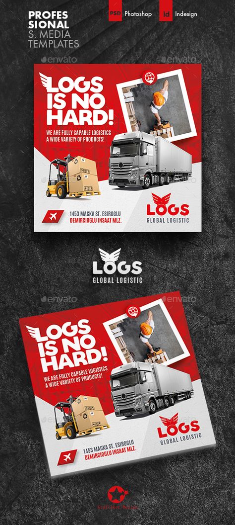 Logistics Social Media Templates Shipping Company Social Media Design, Logistics Social Media Post, Logistic Social Media Design, Logistics Social Media Design, Service Social Media Design, Logistics Design Creative, Logistics Design, Social Media Campaign Design, Facebook Ads Design