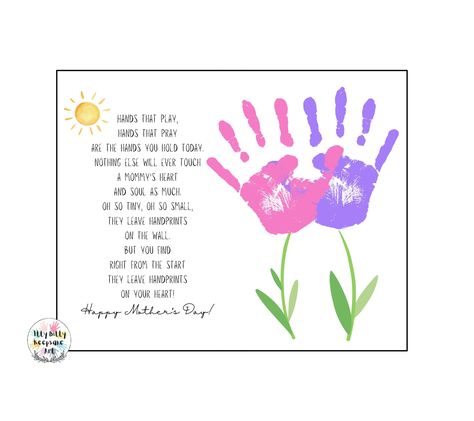 Handprint Printable, Handprint Poem, Mom Poems, Mothers Day Poems, Homework Incentives, Circle Math, Handprint Craft, Handprint Art, Mothers Day Crafts