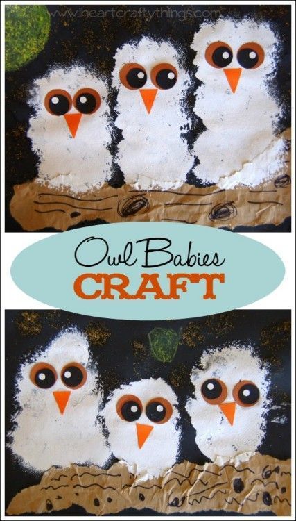 We read the fun book “Owl Babies” by Martin Waddell several times last week and I thought it would be fun to do a craft with the kids about it. I found the idea for this craft from Blue Moon Palette.   The Owl Babies story is about 3 owl babies, Sarah, Percy and Bill, who … November Crafts Preschool, Owl Crafts For Kids, Owl Preschool, Owl Activities, Book Owl, Owl Babies, Owl Craft, Theme Preschool, November Crafts