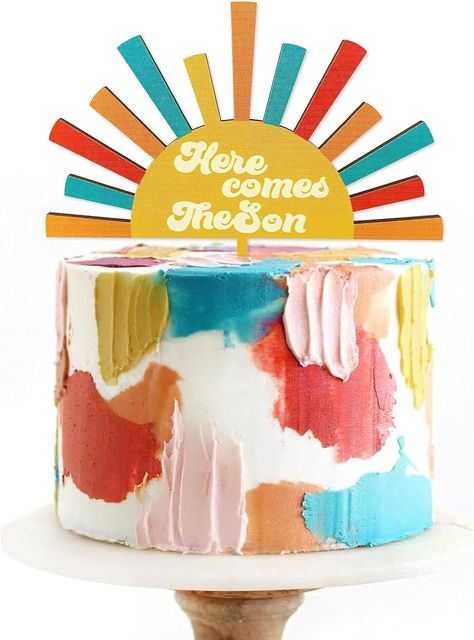 Here Comes the Son Baby Shower Decorations Sunshine Wood Cake Topper Sun Boho Theme Cake Decoration Photo Booth Props Sun Party Supplies (Son-Wood)… #ad #herecomestheson #babyshower #babyshowerideas #babyshowersupplies #babyshowertheme #babyshowercake #caketopper Boho Theme Cake, Sun Cake, Retro Baby Showers, Boy Baby Shower Decor, Here Comes The Son, Wood Cake Topper, Baby Shower Theme Decorations, Sunshine Baby Showers, Wood Cake