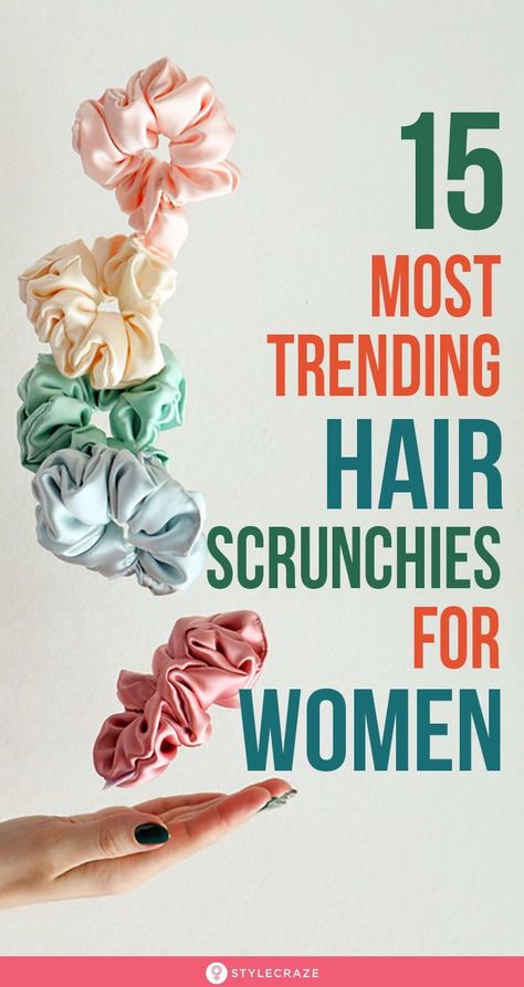 15 Most Trending Hair Scrunchies For Women: Unlike traditional hair bands, hair scrunchies do not detangle your hair while taking them out. In this article, we have listed the 15 best stylish hair scrunchies available online. #HairScrunchie #HairAccessories Trending Hair Accessories 2024, Hair Styles With Scrunchies, Cool Scrunchies, Scrunchies Hairstyles, Trending Hair, Scrunchie Styles, Pony Tails, Hair Pulling, Velvet Hair