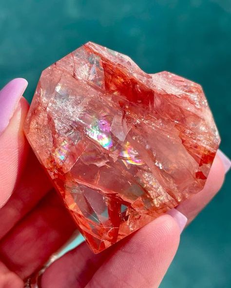 Mystic Moon Gems on Instagram: "♥️✨💌✨♥️ Happy Valentine’s Day! I feel like these Fire Quartz hearts are the perfect crystal to post today. 🥰 Beautifully cut with great clarity and rainbow inclusions. 🌈 Available on the website now! ~ SOLD OUT ~ #firequartz #crystalheart #valentinescrystals #redcrystal #crystals #crystalshop #crystalmagic #crystallove #crystaldisplay #crystalshopping #crystaloftheday #crystalsofig #healingcrystals #crystallovers #metaphysicalshop #crystalcollection #crystalco Fire Quartz, Mystic Moon, Metaphysical Shop, Crystal Vibes, Pretty Rocks, Crystal Magic, Crystal Decor, Mineral Stone, Red Crystals