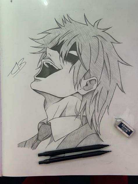 Sketch art Easy Manga Drawings, Naruto Drawings Easy, Anime Face Drawing, Genos Wallpaper, Anime Drawing Sketches, Naruto Sketch Drawing, Pencil Sketch Images, Naruto Sketch, Best Anime Drawings