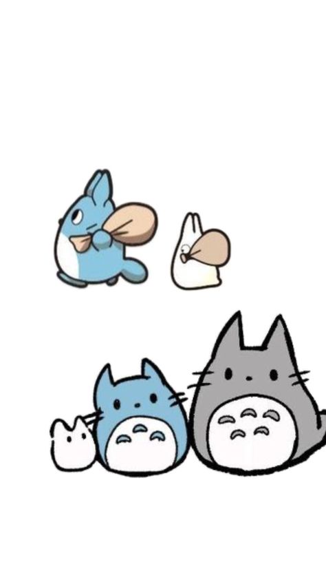 Cute Totoro Drawing, Totoro Drawing, Sticker Cartoon, Kawaii Drawings, Wallpaper Iphone Cute, Studio Ghibli, Wallpaper Iphone, Iphone Wallpaper, Sketch