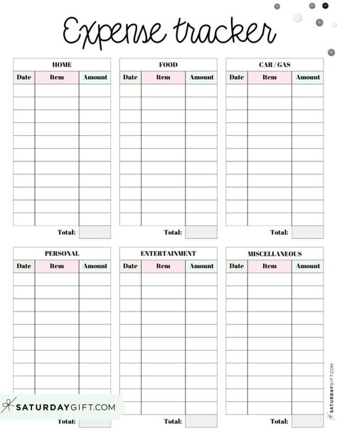 Expense Tracker Printable with Categories Expense Tracker Categories, Expenditure Tracker, Daily Expenses Template, Financial Planner Printables Free, Daily Expense Tracker Printable Free, Spending Tracker Template, Expenses Tracker Template, Budget Tracker Template, Money Spending Tracker