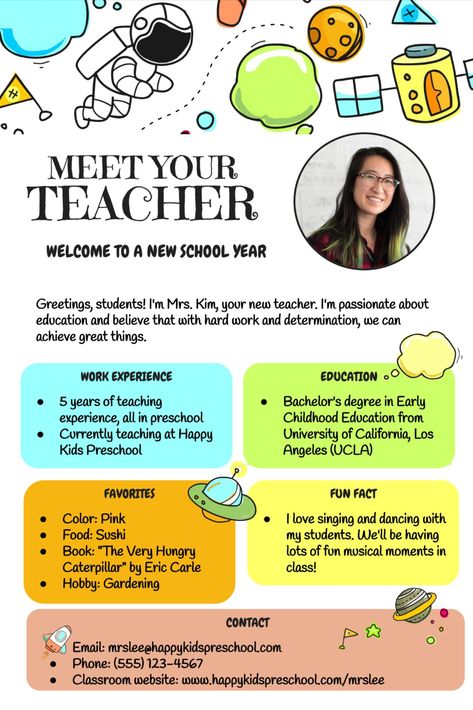 Introducing yourself to students and their families can be daunting, but it's an important part of building a strong and positive classroom community. That's where Meet the Teacher templates come in — they provide a professional and easy way to introduce yourself, share important information, and set a welcoming tone for the school year. Creative Ways To Introduce Yourself, Introduce Yourself Ideas School, Creative Introduction Of Yourself, Introduce Yourself In A Creative Way, Introduce Yourself Template, Ways To Introduce Yourself, Teacher Profile, Unscramble Sentences, American English Words