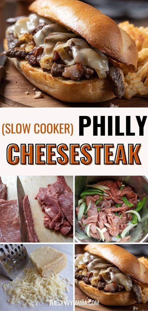 Craving a classic Philly cheesesteak without the hassle? Try these Slow Cooker Philly Cheesesteaks! This easy sandwich recipe combines tender beef and melted cheese for a mouthwatering meal. Perfect for busy nights, this slow cooker healthy recipe is both convenient and delicious. Dive into one of the best slow cooker recipes and enjoy a hearty, homemade cheesesteak that’s sure to impress your family and friends! Slow Cooker Cheesesteak, Homemade Cheesesteak, Slow Cooker Philly Cheese Steak, Philly Cheese Steak Crock Pot, Philly Cheese Steak Sandwich Recipe, Homemade Philly Cheesesteak, Slow Cooker Healthy, Philly Cheesesteak Recipe, Best Philly Cheesesteak