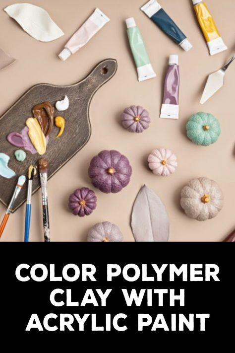 How to Color Polymer Clay With Acrylic Paint How To Paint Sculpey Clay, Can You Paint Polymer Clay, How To Color Polymer Clay Diy, How To Glaze Polymer Clay, Hand Painted Polymer Clay, How To Color Polymer Clay, How To Paint Polymer Clay Earrings, Coloring Polymer Clay, How To Color Clay