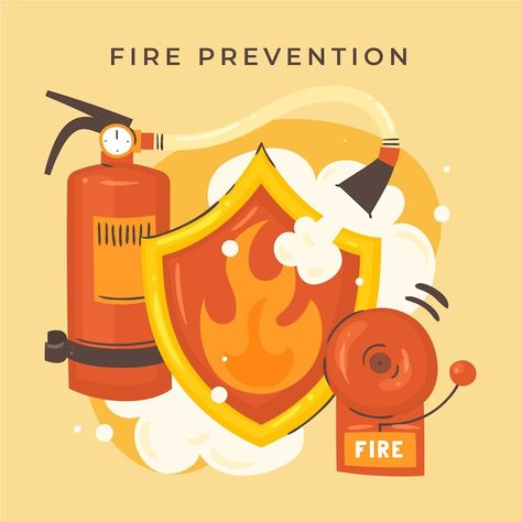 Fire Prevention Crafts, Flame Character, Safety Toolbox Talks, Fire Prevention Month, Fire Safety Poster, Work Desk Organization, Logo Youtube, Fire Stock, Drawing Competition