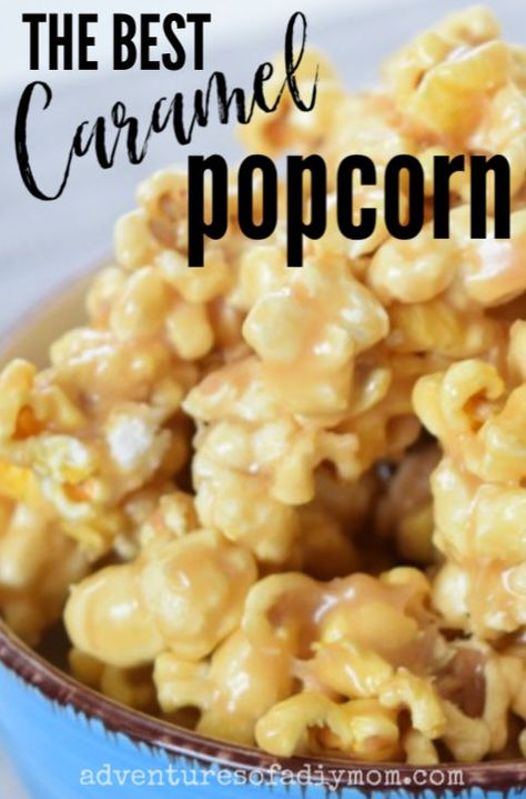 Popcorn Recipes Sweet, Homemade Caramel Popcorn, Popcorn Balls Recipe, Homemade Caramel Corn, Popcorn Recipes Easy, Caramel Corn Recipes, Popcorn Recipes Caramel, Chewy Caramel, Baked Caramel