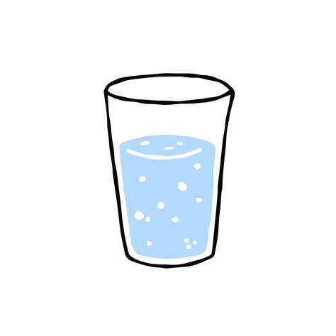 Drink Water Doodle, Cup Of Water Illustration, Cup Of Water Drawing, Water Easy Drawing, Glass Of Water Illustration, Water Drawing Simple, Glass Of Water Drawing, Drinking Water Illustration, Drinking Water Drawing