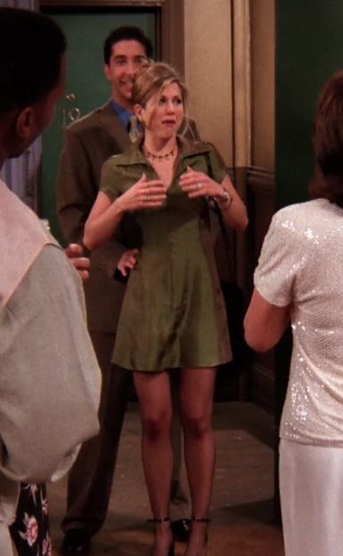 Vintage Outfits Aesthetic, Estilo Rachel Green, Rachel Green Style, Rachel Green Outfits, Rachel Friends, Vintage Green Dress, Jenifer Aniston, 90s Inspired Outfits, Tv Show Outfits