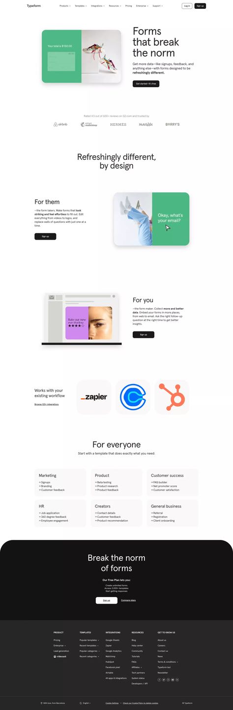 Typeform Design, App Animation, Survey Design, Real Estate Website Design, Landing Page Examples, Best Landing Pages, Footer Design, Design Tech, Website Inspiration