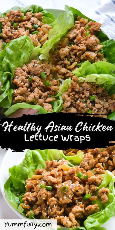 Dig in the irresistible flavors of our Healthy Asian Chicken Lettuce Wraps, a delightful blend of tender chicken, vibrant vegetables, and savory Asian-inspired sauces. For more amazing and comforting recipes that will blow your mind, click here and embark on a culinary adventure like never before! Lunch Asian, Homemade Yum Yum Sauce, Asian Chicken Wraps, Asian Chicken Lettuce Wraps, Asian Lettuce Wraps, Chicken Lettuce Wraps Recipe, Yum Sauce, Yum Yum Sauce, Healthy Wraps