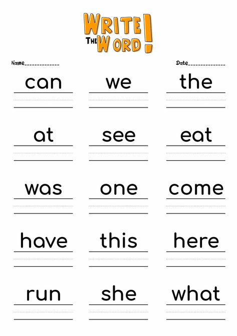 Handwriting Practice For Grade 1, Handwriting Practice For Kindergarten, Sentence Writing Practice Worksheets, Handwriting Practice Sentences, Kindergarten Spelling, Writing Sentences, Kindergarten Phonics Worksheets, Comprehension Exercises, Writing Practice Worksheets