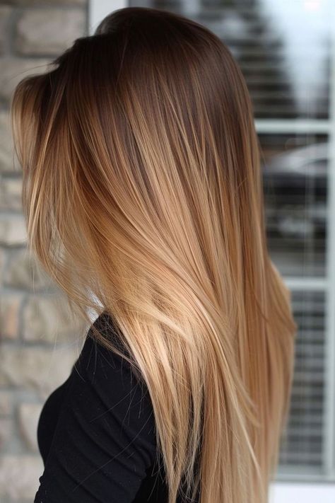 Balayage Straight Hair, Honey Brown Hair, Extension Hair, Ombre Hair Blonde, Straight Blonde Hair, Balayage Hair Dark, Gorgeous Hair Color, Honey Blonde Hair, Strawberry Blonde Hair