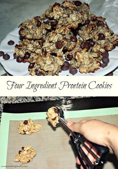 Four Ingredient Protein Cookies with Premier Protein #TheDayIsYours Chocolate Protein Recipes, Premier Protein Recipes, Premier Protein Shake, Bypass Recipes, Finger Desserts, Premier Protein Shakes, Brownies Recipes, Best Protein Shakes, Protein Bread