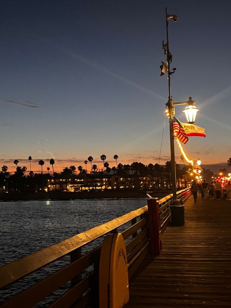 Santa Barbara Sunset, Pier Aesthetics, Santa Monica Pier Aesthetic, Santa Barbara Aesthetic, Boardwalk Aesthetic, Beach Town Aesthetic, Santa Maria California, Santa Barbara Beach, Downtown Santa Barbara