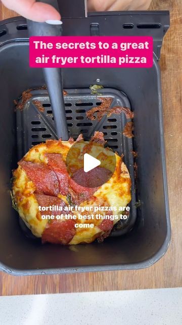 Stephanie Joy de Sousa on Instagram: "🍕🔥 Air Fryer Tortilla Pizza 🔥🍕 Hey foodies! 👋 Looking for a quick and delicious meal idea? Let me introduce you to my favorite hack: Air Fryer Tortilla Pizza! 🎉🍕 Trust me, it’s a game-changer! My favourite tortillas to use for pizza are from @diegosauthenticfoods They have the best Gluten free tortilla in my opinion. Here are 3 key things you need to know before diving into this cheesy goodness: 1️⃣ Double down on the tortilla: Grab two tortillas instead of one for the perfect crust! The air fryer crisps them up beautifully, giving you that authentic pizza texture. 🤤🔝 #CrispyCrust #AirFryerHack 2️⃣ Use cheese to stick the 2 tortillas together: Don’t you just love gooey, melty cheese? 🧀 Spread a layer of your favorite cheese between the tortil Air Fryer Recipes Tortilla, Tortilla Wrap Pizza Air Fryer, Pizza Tortilla Air Fryer, Tortilla Airfryer, Air Fryer Pizza Tortilla, Tortilla Pizza In Air Fryer, Tortilla Air Fryer, Air Fryer Tortilla Pizza, Air Fryer Tortilla