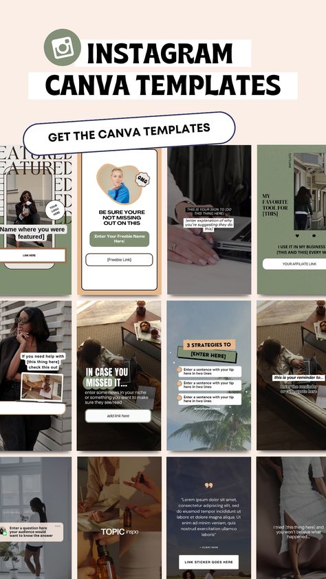 If you struggle with creating content for your small business on Instagram, we got you! Whether you are a course creator, coach, service provider, or social media manager creating content for your clients... we've got Canva templates for you! Everything from Instagram Feed Posts, Carousels, Stories, and even Reels! Easily create content for social media in minutes! Small Business On Instagram, Reel Template, Content For Social Media, Folder Templates, Templates For Instagram, Business On Instagram, Instagram Canva, Instagram Engagement, Instagram Content