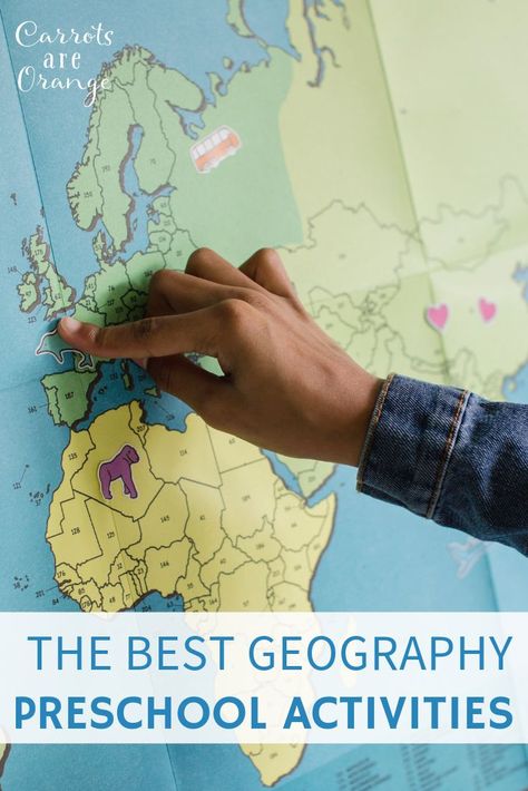 This post includes 8 Preschool Activities for Geography that we love in our home. Preschoolers are ripe for learning geography, both physical and cultural aspects to the learning. There are simple, hands-on ways to introduce the great big world to young children. This post includes some of my favorite geography preschool activities. Enjoy! #PRESCHOOL #montessori #ece Geography Preschool, Preschool Geography, Learning Geography, Class Worksheets, Preschool Montessori, Montessori Activities Preschool, Daycare Organization, Montessori Geography, Montessori Parenting