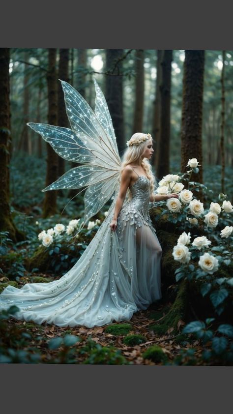 Magical Characters Costumes, Fae Photoshoot Ideas, Elf Fairy Aesthetic, Fairy Character Inspiration, Ethereal Fairy Aesthetic, Mystical Photoshoot, Winter Fairy Costume, Women's Style Tips, Fantasy Core