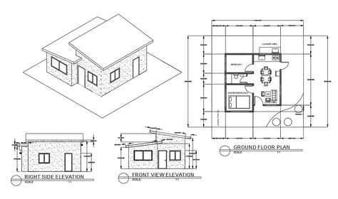 Simple Elevations For House, Side Elevation Designs For House, Simple House Design Drawing, Simple Elevation Designs For House, Simple House Layout, Front Elevation Drawing, Layout Plan Design, Home Plan Drawing, Home Front Elevation