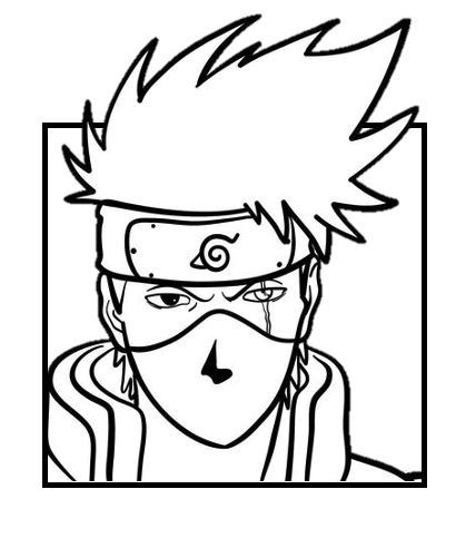 Naruto Outline, Kakashi Tattoo, Kakashi Drawing, Naruto Drawings Easy, Easy Dragon Drawings, Naruto Sketch Drawing, Bond Paper Design, Naruto Sketch, Naruto Drawings