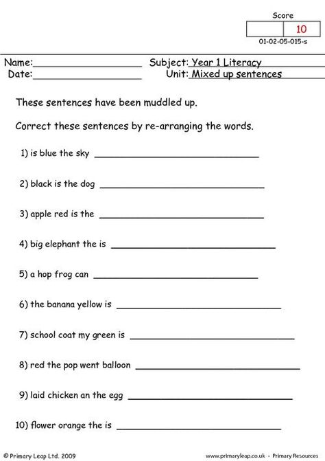 Kindergarten Sentences, Handwriting Practice Sentences, Writing Sentences Worksheets, Sentences Worksheet, Second Grade Writing, Cursive Writing Worksheets, Grammar For Kids, Writing Practice Worksheets, Word Order