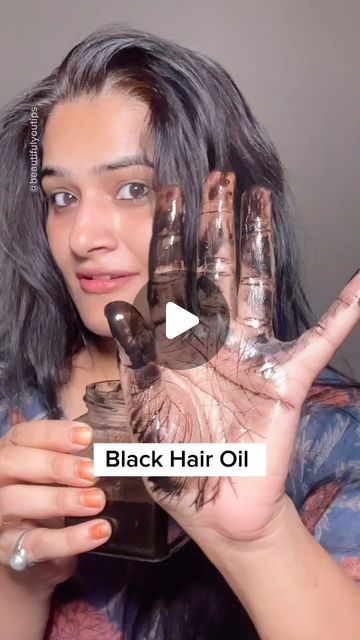 𝑩𝒆𝒂𝒖𝒕𝒊𝒇𝒖𝒍 𝒀𝒐𝒖 𝑻𝒊𝒑𝒔 on Instagram: "DIY natural black hair dye oil. Try this oil for your hair weekly twice for best results. If you want to result wait for two months and use this regularly. Also this oil helps in hair growth and stop hair fall also gives you long hair in very short time. If you have any query, then please ask me in the comment section Love to answer, and please share this video with your friends and family members.❤️. . . . . . . Follow for more. #beauty #hair #haircare #longhair #hairgrowth #reels" Diy For Hair Fall, Black Hair Oils For Growth, Black Hair Remedies Natural, Hair Mask For Black Hair, Hair Oil Recipe For Growth, White Hair To Black Hair Naturally, Black Natural Hair Growth, Diy Hair Oil For Hair Growth, Hair Dye For Black Hair