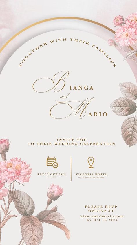 Trending Invitation Cards, Wedding Invation Card Design, Regal Wedding Invitations, Civil Wedding Invitation Ideas, Wedding Card Invitation Ideas, E Wedding Invitations, Digital Card Wedding, Wedding Card Design Ideas, Wedding Invitations Frame