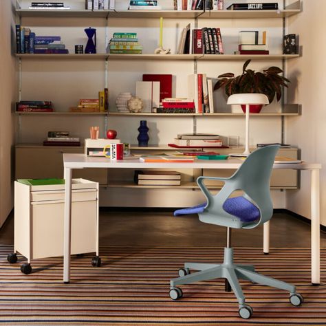 Herman Miller Desk, Herman Miller Office, Sideboard Shelf, Step Lighting Outdoor, Dresser Storage, Grey Desk, Outdoor Floor Lamps, Office Desks, Room Tables