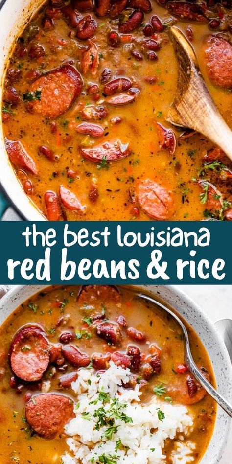 Mississippi Recipes Southern Style, Spanish Food Recipes Mexico, Country Meals Southern Style, Country Dinner Recipes, Southern Red Beans And Rice Recipe, Southern Red Beans And Rice, Southern Red Beans, Louisiana Red Beans And Rice Recipe, Louisiana Red Beans And Rice