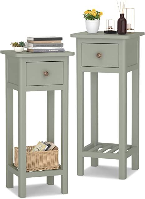 Bedside Table Small Space, Slim Bedside Table, Tall Bedside Table, Tall End Table, Narrow Bedside, Narrow Bedside Table, Tall Nightstands, Tall Side Table, Narrow Side Table