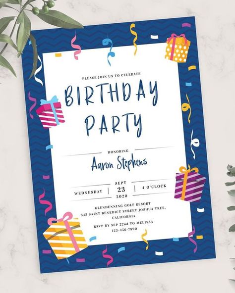 Elsa birthday invitations