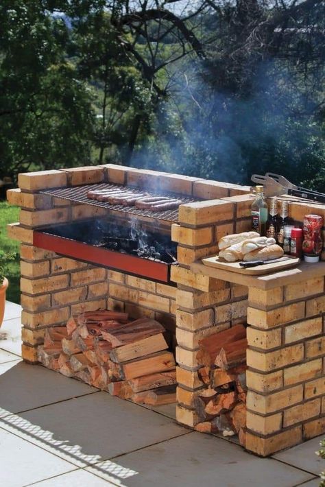 Outdoor Grill Diy, Diy Built In, Halloween Patio, Outdoor Grill Area, Diy Grill, Christmas Patio, Outdoor Barbeque, Outdoor Kitchen Plans, Grill Area