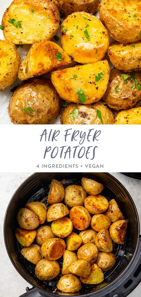 Air Fryer Potatoes, Fried Potatoes Recipe, Side Chick, Air Fryer Dinner Recipes, How To Cook Potatoes, Crispy Potatoes, Air Fryer Recipes Easy, Air Fryer Recipes Healthy, Potatoes Recipe