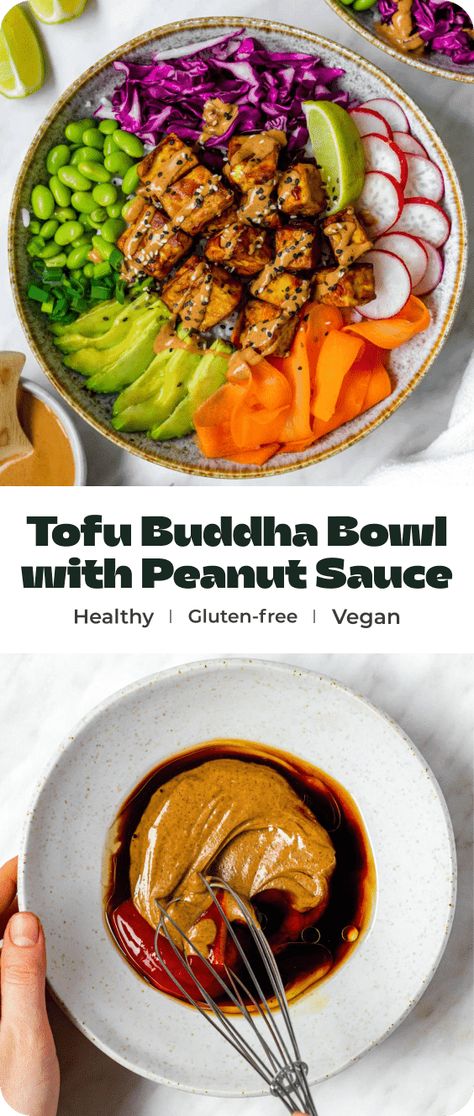 Tofu Lunch Ideas For Work, Sauce For Buddha Bowl, Sauces For Buddha Bowls, Vegan High Protein Meal Prep, Bbq Tofu Bowl, Vegan Buddha Bowl Recipes, Tofu Buddha Bowl, Buddha Bowl Recipe, Tofu Rice