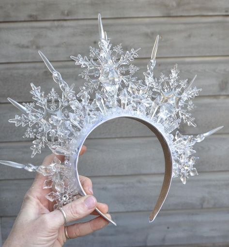 Snow Crown, Snowflake Crown, Queen Headpiece, Schnee Party, Snow Queen Costume, Ice Queen Costume, Frozen Headband, Headband Costume, Alice Headband