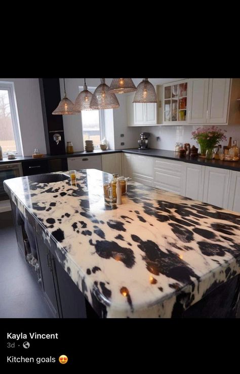 I Love Cows, Cow Kitchen Decor, Cow Kitchen, Ranch House Decor, Western Bedroom Decor, Western Rooms, Western Kitchen, Barn Style House Plans, Barn Style House