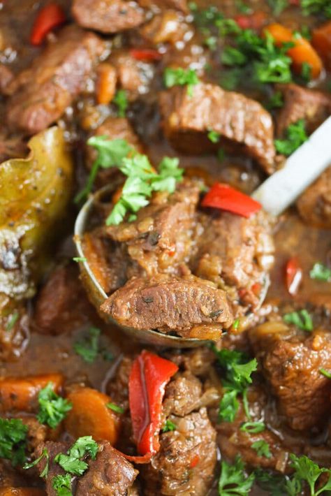 Turkey Thigh Recipes Slow Cooker, Smoked Turkey Stew, Beef Stew With Pumpkin Skinnytaste, Turkey Necks Recipe, Carribean Beef Stew, Caribbean Pepper Pot Stew, Stew Meat Potatoes And Carrots, Turkey Legs Recipe, Turkey Thigh Recipes