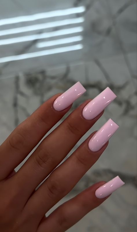 Long Square Nails, Baby Pink Nails, Colored Acrylic Nails, Her Nails, Unique Acrylic Nails, Long Square Acrylic Nails, Pink Acrylic Nails, Square Acrylic Nails, Fire Nails