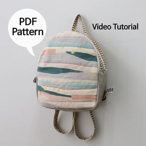 Backpack PDF Sewing Pattern2 Sizes Small Rucksack Pattern - Etsy Fabric Backpack Pattern, Simple Backpack Pattern, Diy Small Backpack, How To Make A Backpack, Backpack Diy Pattern, Quilted Backpack Pattern, Mini Backpack Sewing Pattern, Mini Backpack Diy, Mini Backpack Pattern