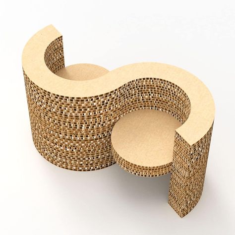 Cardboard Chair, Cardboard Rolls, Cardboard Design, Paper Furniture, Cardboard Sculpture, Cardboard Art, Diy Cardboard Furniture, Cardboard Paper, Cardboard Furniture