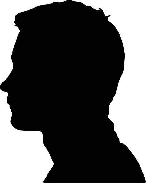 Man Silouhette, Drawn Shoes, Side Face Drawing, Portrait Palette, Hair Silhouette, Side View Of Face, Drawing Transparent, Silhouette Face, Black Profile