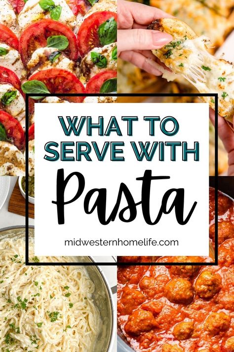 A comforting bowl of pasta is the perfect dinner for busy weeknights. It’s an easy, delicious meal that's versatile enough to share the dinner table with any of these 35 appetizers, side dishes, and sauces that pair perfectly with pasta. What To Serve With Pasta, Spaghetti Sides Dishes, Spinach Pasta Sauce, Pasta Buffet, Recipes For Appetizers, Roasted Cauliflower Steaks, Roasted Broccolini, Italian Dinner Party, Pizza Appetizers