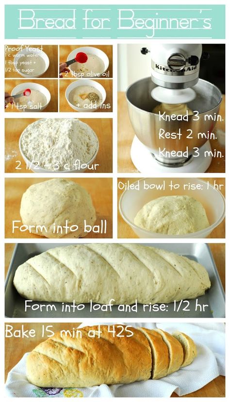 Bread For Beginners, Holiday Breads, Basic Bread Recipe, Feed The Soul, Kitchen Aid Recipes, Mixer Recipes, Homemade Bread Recipes Easy, Make Bread, Easy Bread Recipes