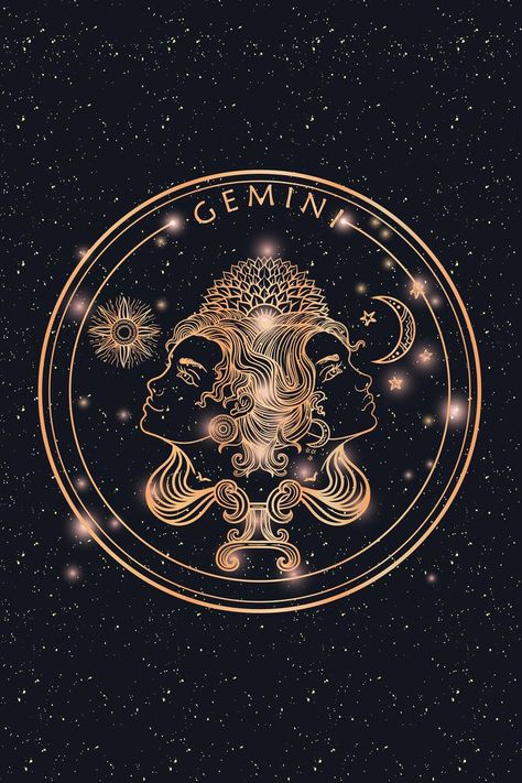 Zodiacs Aesthetic, Gemini Astrology, Gemini Zodiac Sign, Gemini Wallpaper Art, Gemini Aesthetic Art, Zodiac Art Gemini, Gemini Poster Aesthetic, Gemini Art Goddesses, Zodiac Wallpaper Gemini