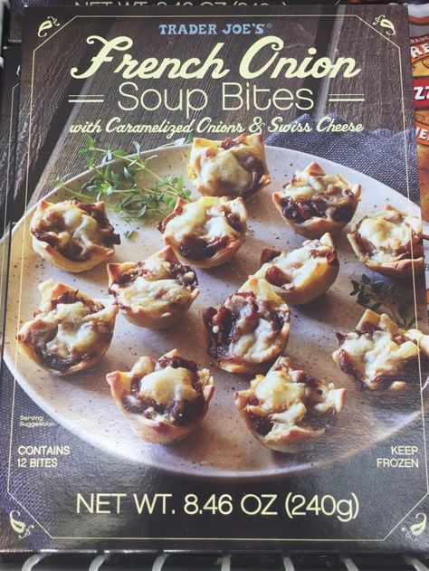 14 of Trader Joe's Best Appetizers for the Holidays French Onion Soup Bites, Trader Joes Appetizers, Christmas Party Appetizers, Appetizers For A Party, Cranberry Orange Relish, Greek Spinach Pie, Frozen Appetizers, Easy Appetizers, Party Appetizers