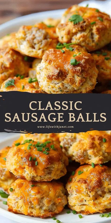 Football Food For 2, Breakfast Football Food, Holiday Sausage Balls, Board Game Appetizers, Saturday Snack Ideas, Savory Breakfast Snacks, Games Day Food, The Best Sausage Balls, Breakfast Balls Sausage